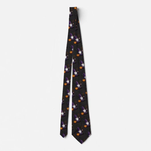 Halloween Gnome Neck Tie Krawatte (Rückseite)