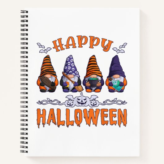 Halloween-Gnome Notizblock (Vorderseite)
