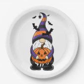 Halloween Gnome Pappteller (Vorderseite)