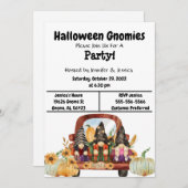 Halloween-Gnome-Party Einladung (Vorne/Hinten)