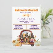 Halloween-Gnome-Party Einladung (Stehend Vorderseite)