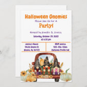 Halloween-Gnome-Party Einladung (Vorne/Hinten)