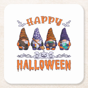 Halloween-Gnome Rechteckiger Pappuntersetzer