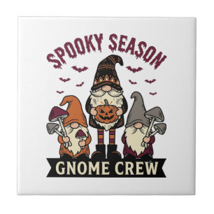 Halloween-Gnome-Shirt Spooky Gnome Crew Vintage De Fliese