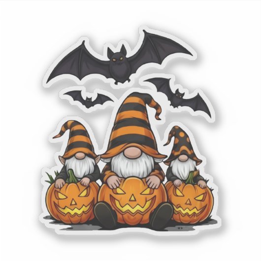 Halloween Gnome Sticker (Vorderseite)