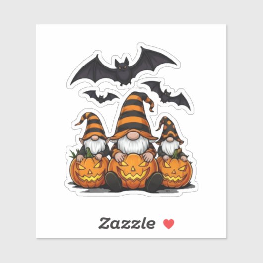 Halloween Gnome Sticker (Blatt)