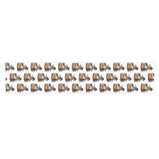 Halloween Gnome Table Runner Kurzer Tischläufer (Horizontal)