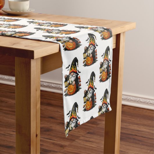 Halloween Gnome Table Runner Kurzer Tischläufer (Beispiel)