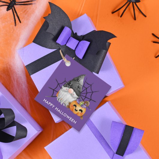 Halloween Gnome Trick oder Treat Geschenkanhänger