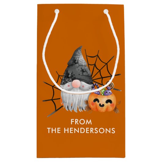 Halloween Gnome Trick oder Treat Kleine Geschenktüte (Rückseite)