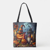 Halloween Gnome und Jack-O-Lanterns Tasche (Rückseite)