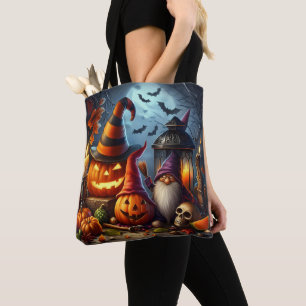 Halloween Gnome und Jack-O-Lanterns Tasche