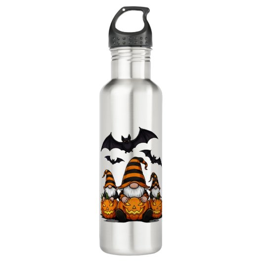 Halloween Gnome Water Bottle Edelstahlflasche (Vorderseite)