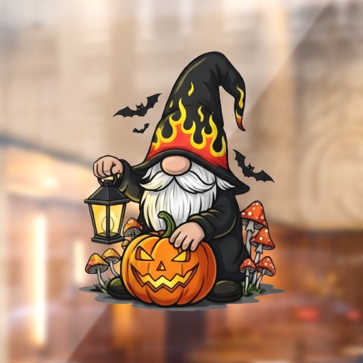 Halloween Gnome Window Cling Fensteraufkleber (Blatt 2)