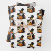 Halloween Gnome Wrapping Paper Flat Sheet Set of 3 Geschenkpapier Set (Beispiel)
