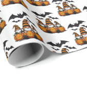 Halloween Gnome Wrapping Paper Geschenkpapier (Rolleneckpunkt)