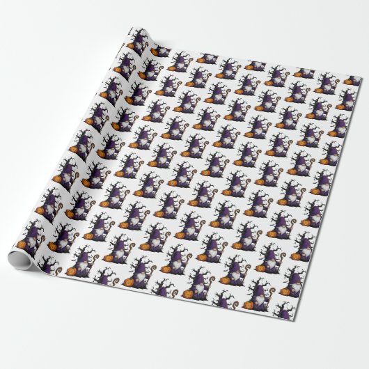 Halloween Gnome Wrapping Paper Geschenkpapier (Ungerollt)