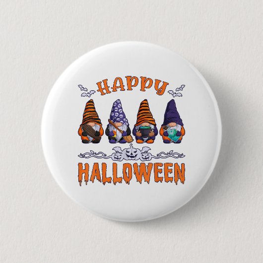 Halloween Gnomes Button (Vorderseite)