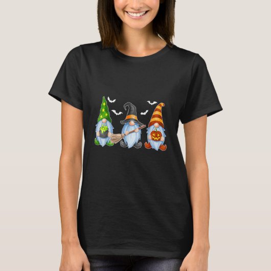 Halloween Gnomes Cute Autumn Pumpkin Fall Holiday T-Shirt (Vorderseite)