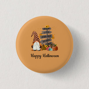 Halloween Gnomes, Fall, Pumpkins, Halloween Party Button