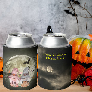Halloween Gnomes Full Moon Familienname Dosenkühler