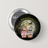 Halloween Gnomes Full Moon Family Button-Back Button (Vorne & Hinten)