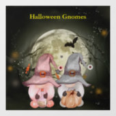 Halloween Gnomes Full Moon Family Fensteraufkleber (Blatt)