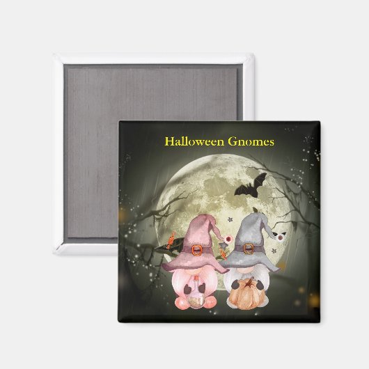 Halloween Gnomes Full Moon Family Magnet (Vorderseite/Rückseite)