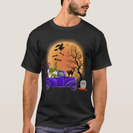 Halloween Gnomes Funny Truck Pumpkin Hexe T-Shirt