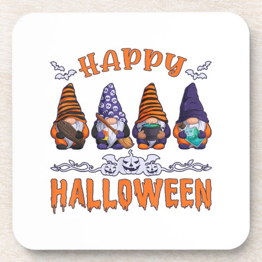 Halloween Gnomes Getränkeuntersetzer (Vorderseite)