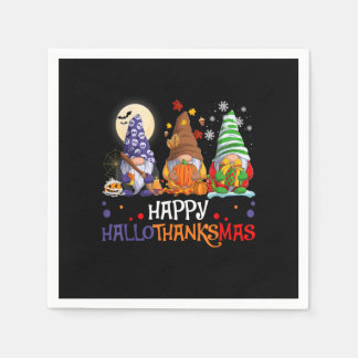 Halloween Gnomes Happy HalloDankeMas Erntedank Serviette