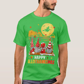 Halloween Gnomes Happy HalloDankeMas Erntedank T-Shirt