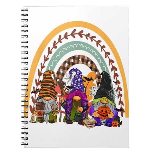 Halloween Gnomes Niedlich Witch Gnome Erntedank Fa Notizblock (Vorderseite)