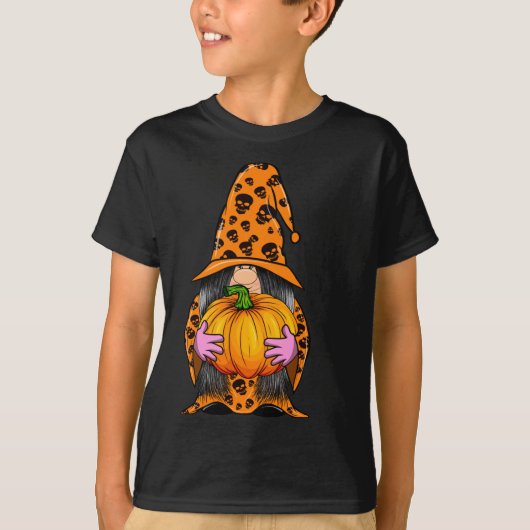 Halloween Gnomes Niedlicher Herbstkürbis Es ist He T-Shirt (Vorderseite)