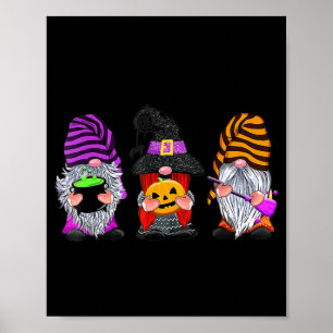 Halloween Gnomes Niedlicher Herbstkürbis Herbst Fu Poster