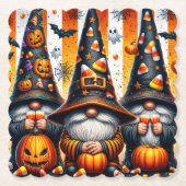 Halloween Gnomes Paper Untersetzer (Vorderseite)