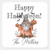Halloween Gnomes Quadratischer Aufkleber (Vorderseite)