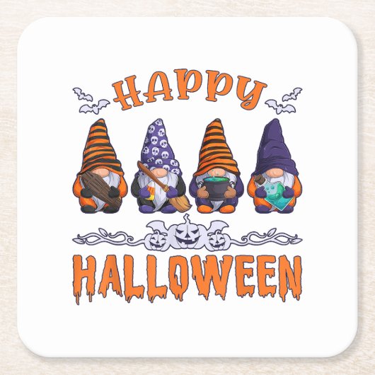 Halloween Gnomes Rechteckiger Pappuntersetzer (Vorderseite)
