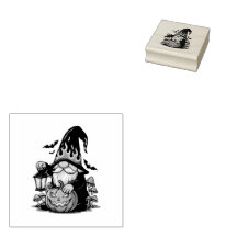 Halloween-Gnomus Holz-Stempel