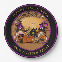 Halloween Gnones Pumpkins Spiderweb Spuk House