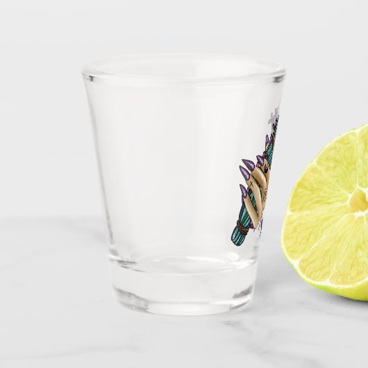 Halloween "Go Smudge yourself"-lustiges Schießglas Schnapsglas (Links)