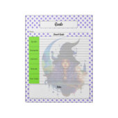 Halloween-Goals-Vorlage Notizblock (Rotiert)