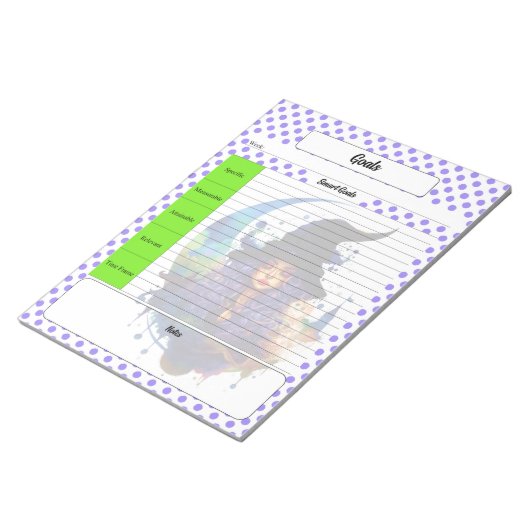 Halloween-Goals-Vorlage Notizblock (angewinkelt)