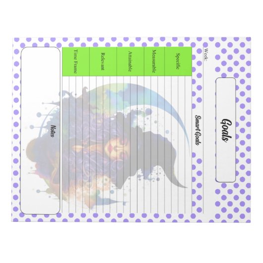 Halloween-Goals-Vorlage Notizblock (Vorderseite)