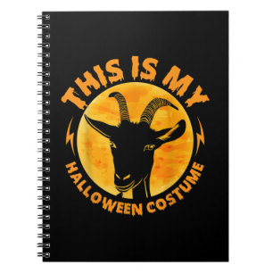 Halloween Goat Costumes Funny Goat Farm Bauer Notizblock