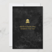 Halloween Gold Chandelier Einladung (Rückseite)