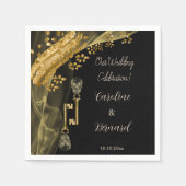 Halloween Gold Nuggets & Spooky Skull Keys Serviette (Vorderseite)