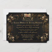 Halloween Golden Elegance Skelette zusammen mit Einladung (Rückseite)