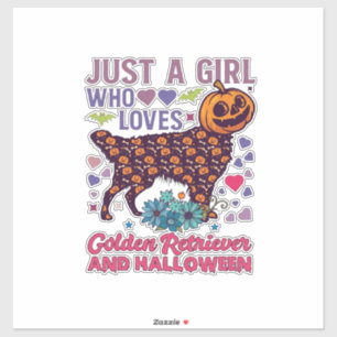 Halloween Golden Retriever_1 Aufkleber