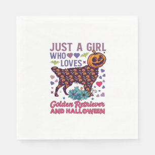 Halloween Golden Retriever_1 Serviette